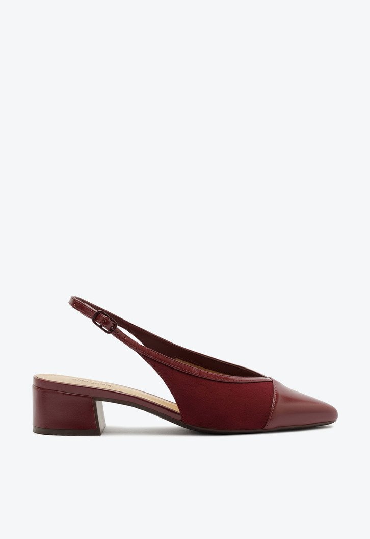 Scarpin Slingback Bico Fino Vermelho