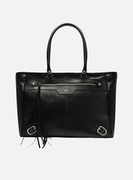Bolsa Shopping Preta Arezzo Couro Snake Mafe Grande