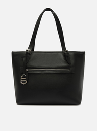 Bolsa Shopping Preta Arezzo Couro Zz Mov Grande