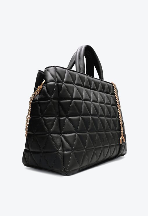 BOLSA TOTE PRETA SCHUTZ GRANDE NEW 944 COURO MATELASSÊ