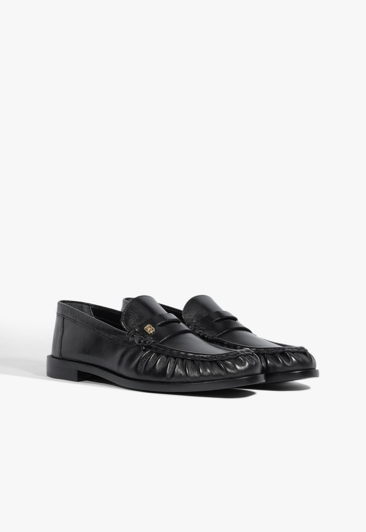 Mocassim Tyche Couro Preto