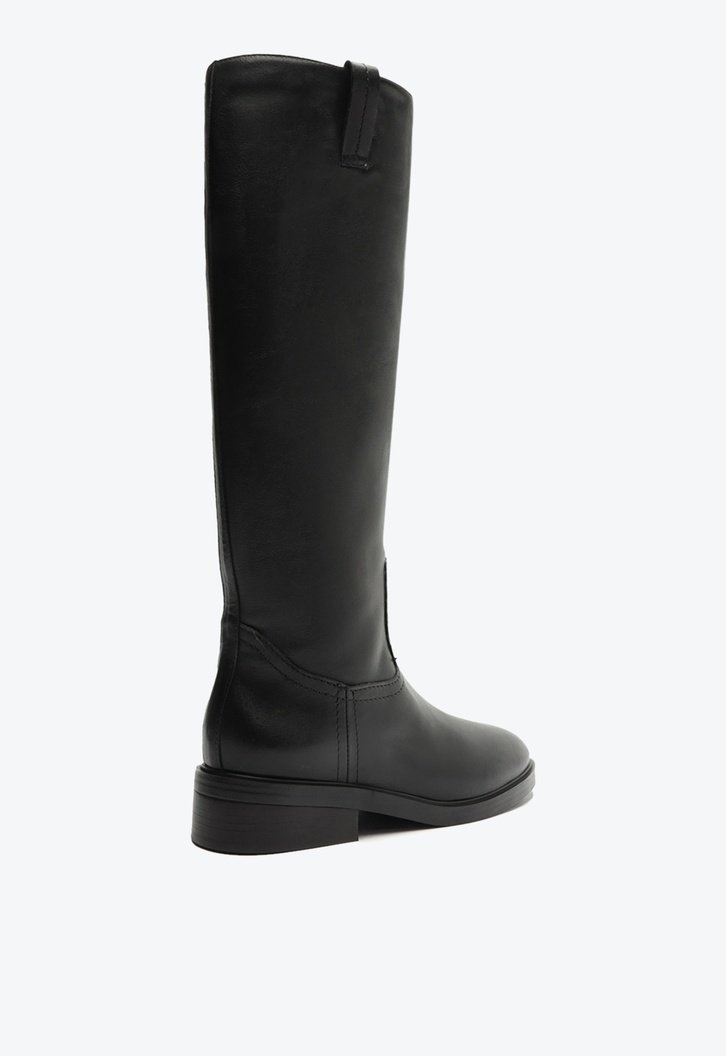 Bota Preta Couro Cano Longo Montaria