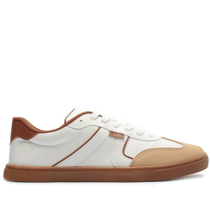 Tênis Versátil Urbano Branco e Marrom