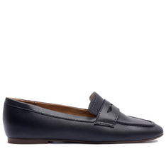 Mocassim Madri Bico Quadrado Azul