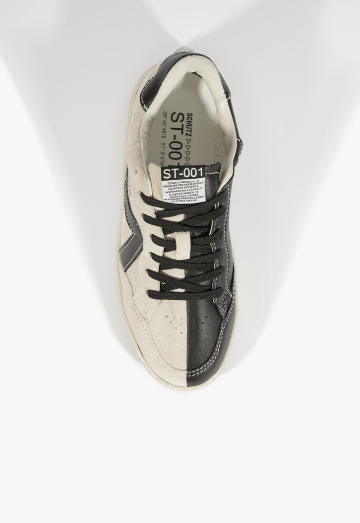 Tênis Schutz ST 001 Couro Branco Preto