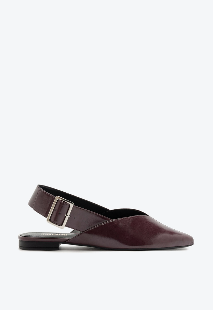 Sapatilha Slingback Tira Larga Roxa