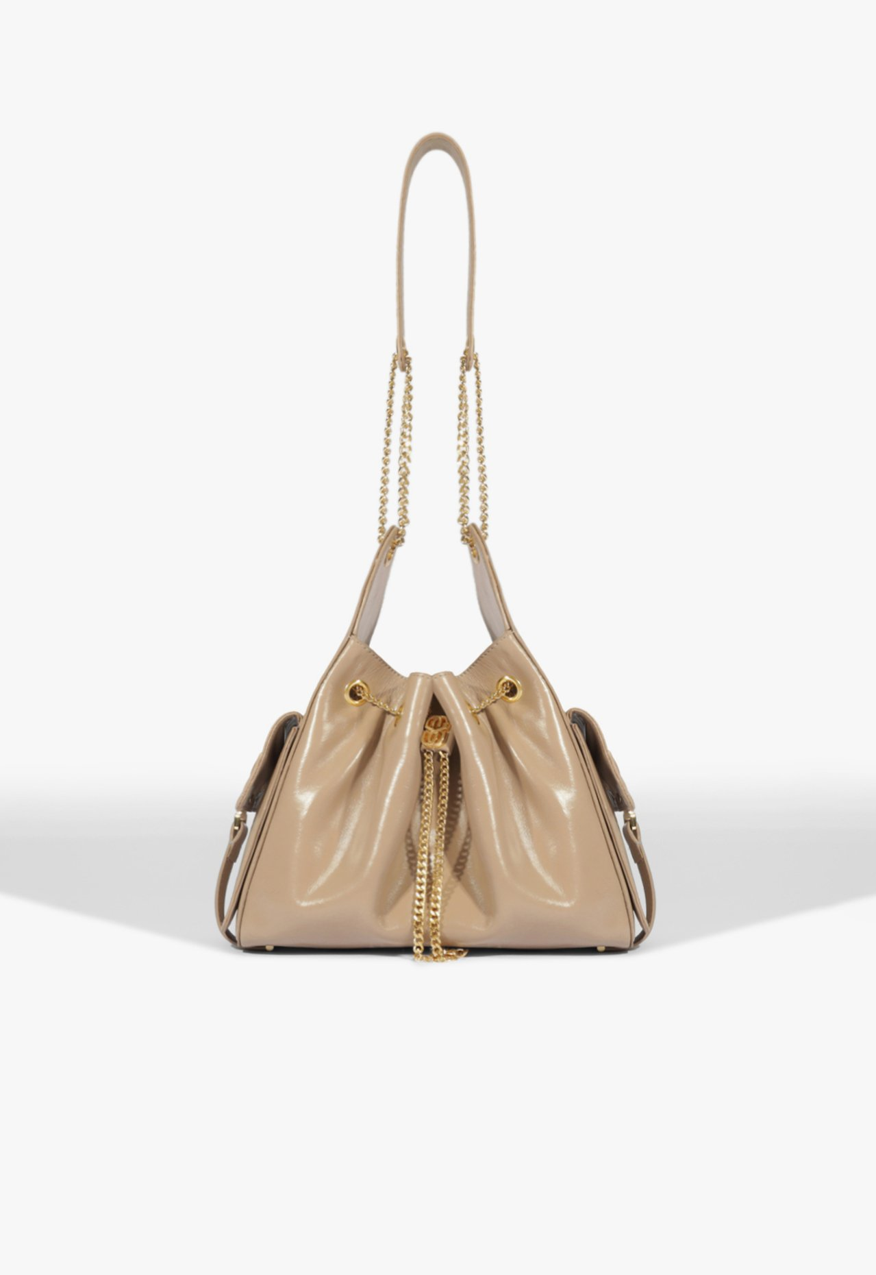 Bolsa Tiracolo Média Lilibet Couro Cinza | ZZ MALL