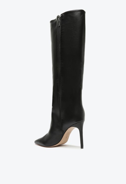 Bota Mary Up Couro Preta