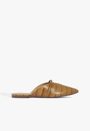Flat Mule Brown Schutz Croco