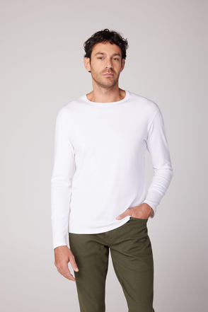 Camiseta Branca Oficina Reserva Suedine Manga Longa