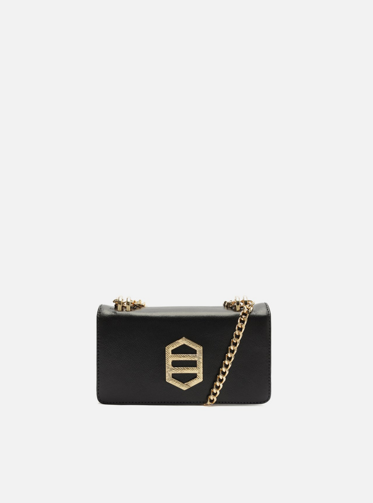 Bolsa Clutch Preta Couro
