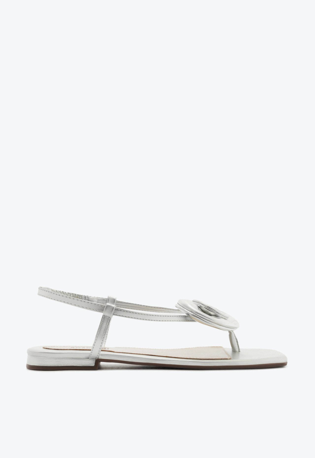 Sandália Prata Anacapri Slim Flor Sandália Prata Anacapri Slim Flor