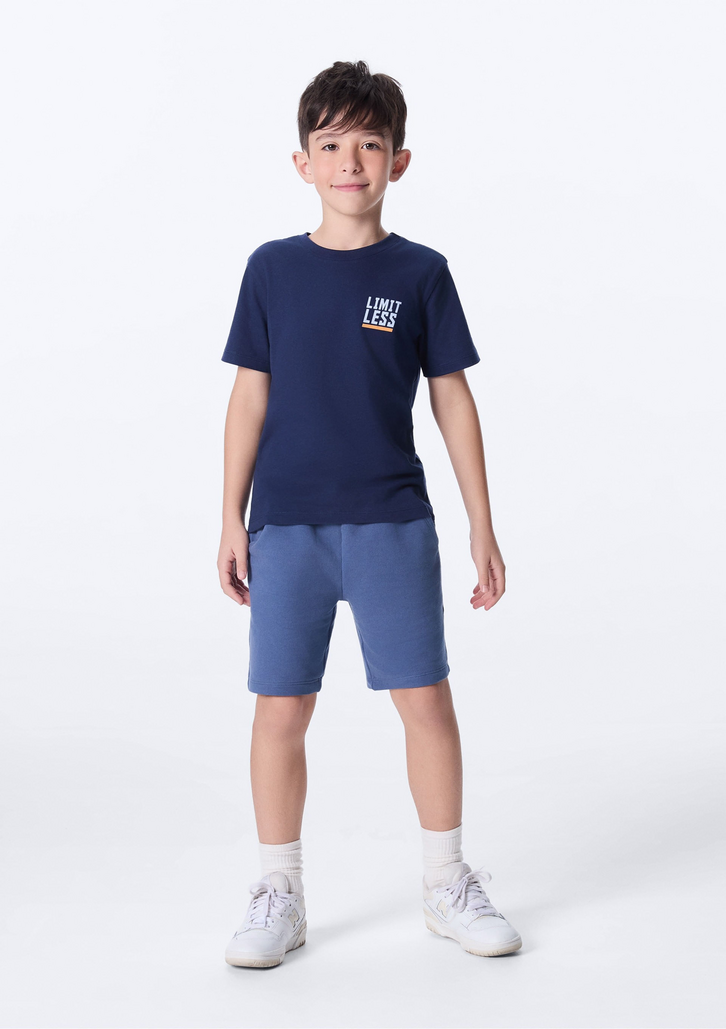 Camiseta Infantil Azul Hering Menino Regular Estampada
