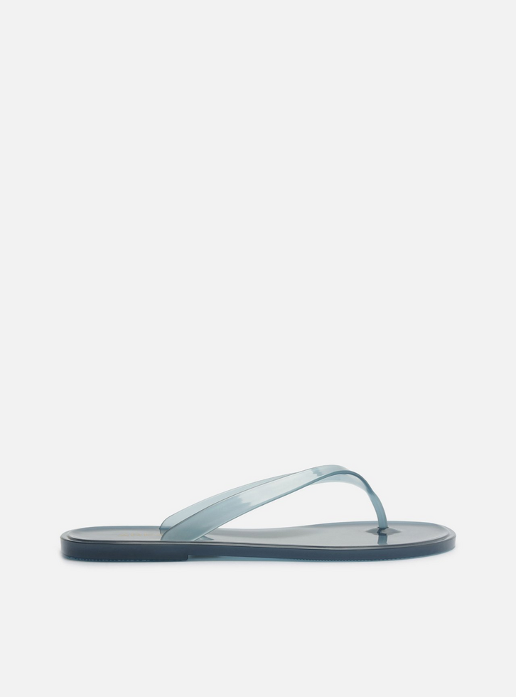 Chinelo Azul Rasteiro Jelly