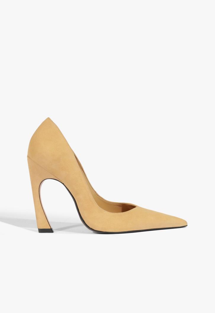 Scarpin Lexi Camurça Bege