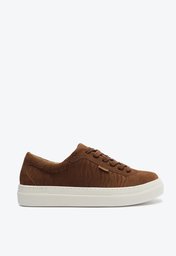 Tênis De Amarrar Animal Print Marrom Anacapri Sola Alta