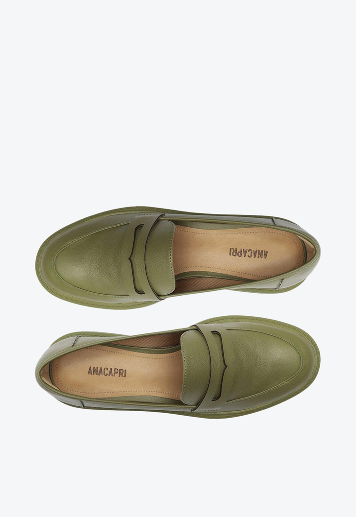 Mocassim Verde Anacapri Minimalista