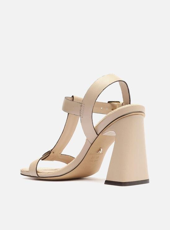 SANDÁLIA OFF-WHITE AREZZO COURO BLOCO FLARE