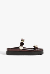 Papete Couro Boho Marrom