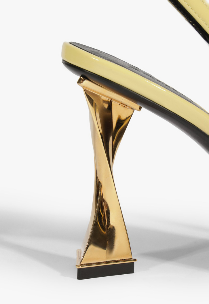 Slingback Elisha Pump Couro Amarelo