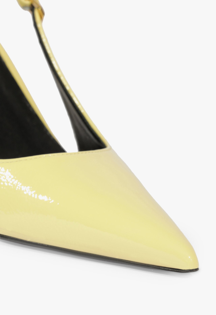Slingback Elisha Pump Couro Amarelo