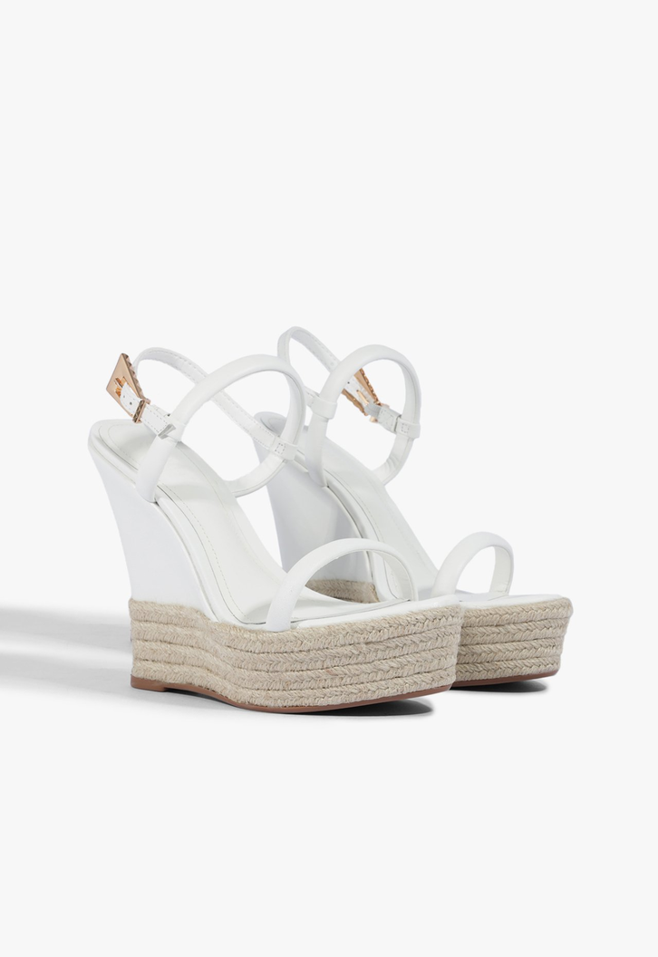 Sandália Espadrille Anabela Branca