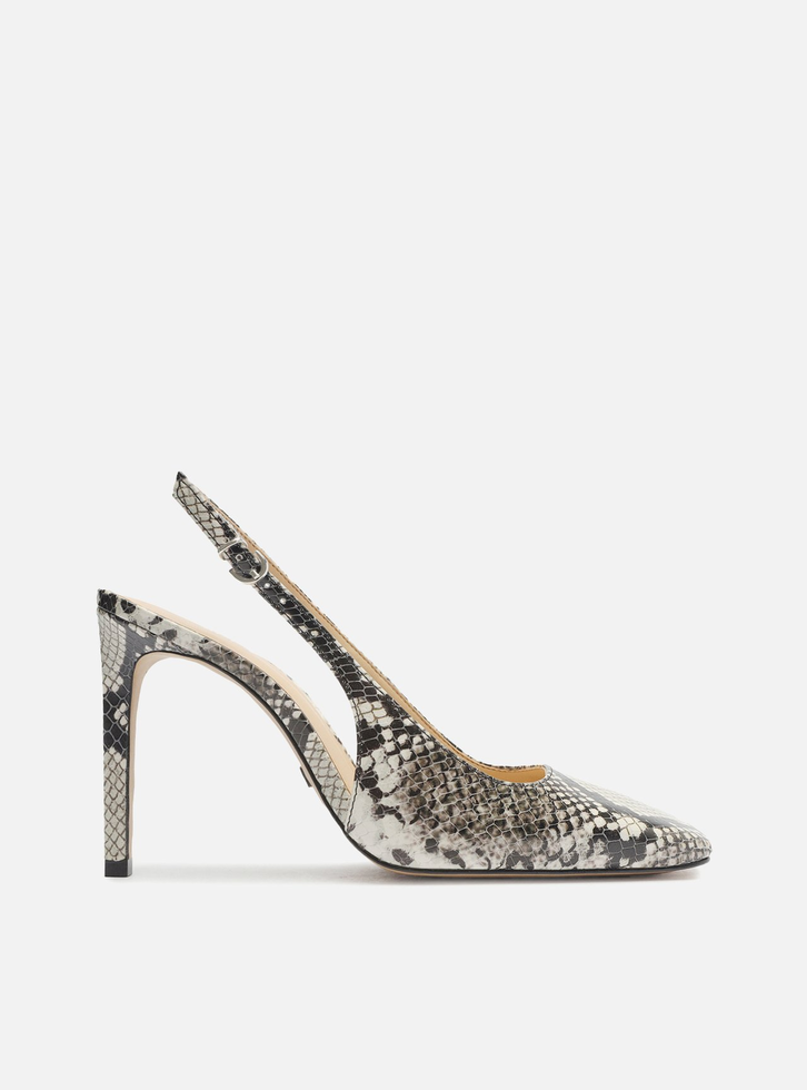 Scarpin Arezzo Snake Bico Quadrado Slingback