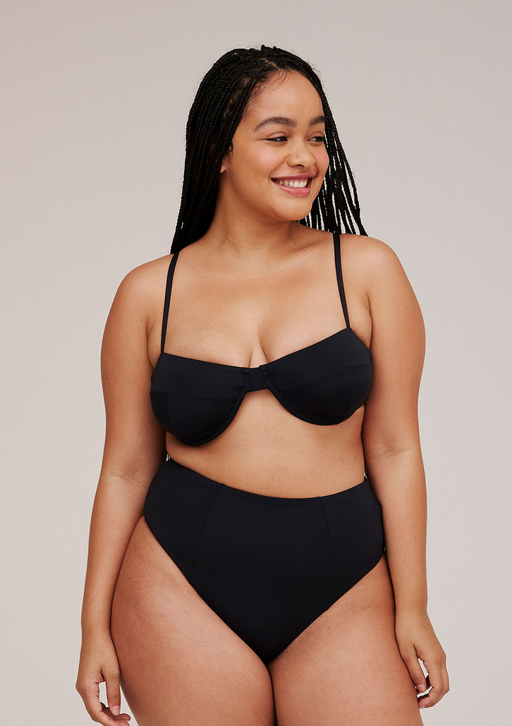 Top Preto Hering Intimates Biquíni Em Meia Taça
