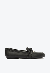 Mocassim Preto Anacapri Laço Trança
