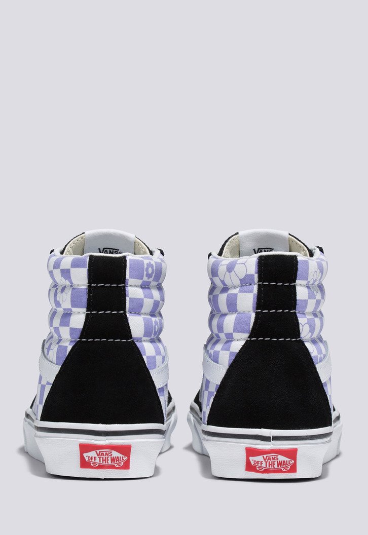 Tênis Sk8-Hi Floral Checkerboard Lavender Black