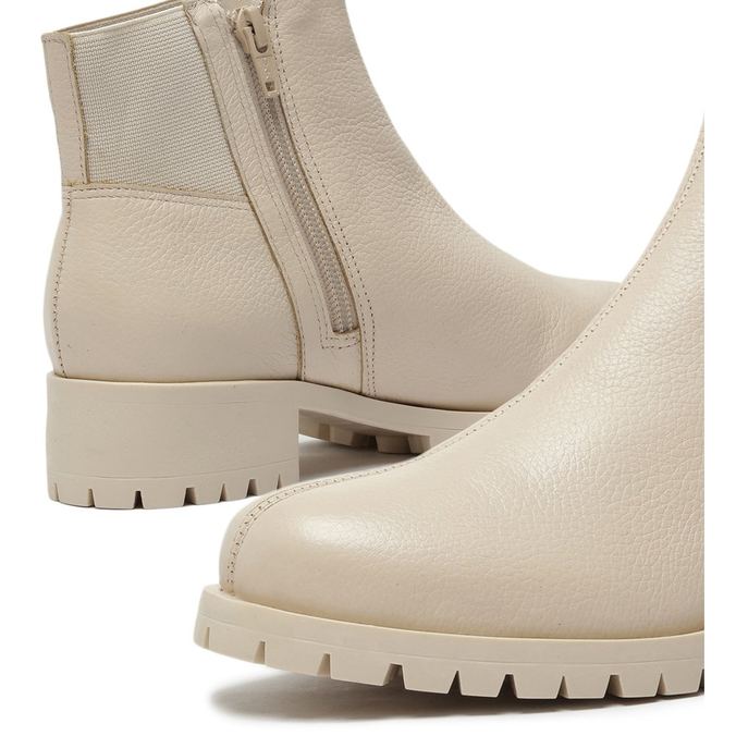 BOTA OFF-WHITE AREZZO CHELSEA COURO SALTO BLOCO BAIXO