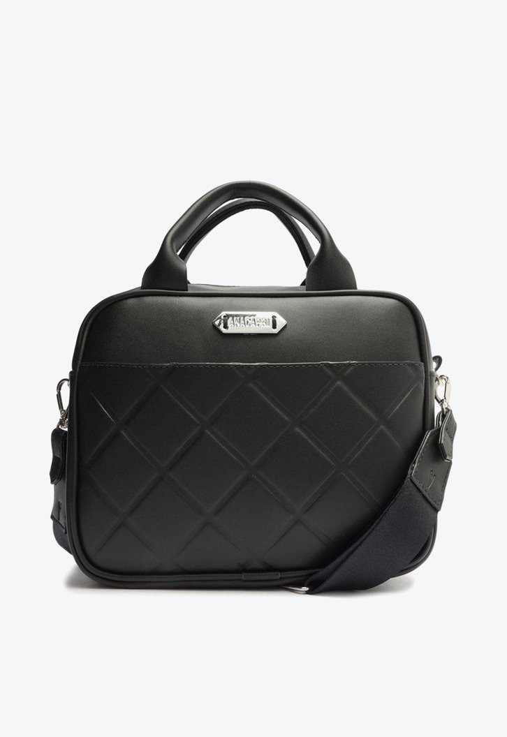 Bolsa Tote Preta Anacapri Matelassê Média