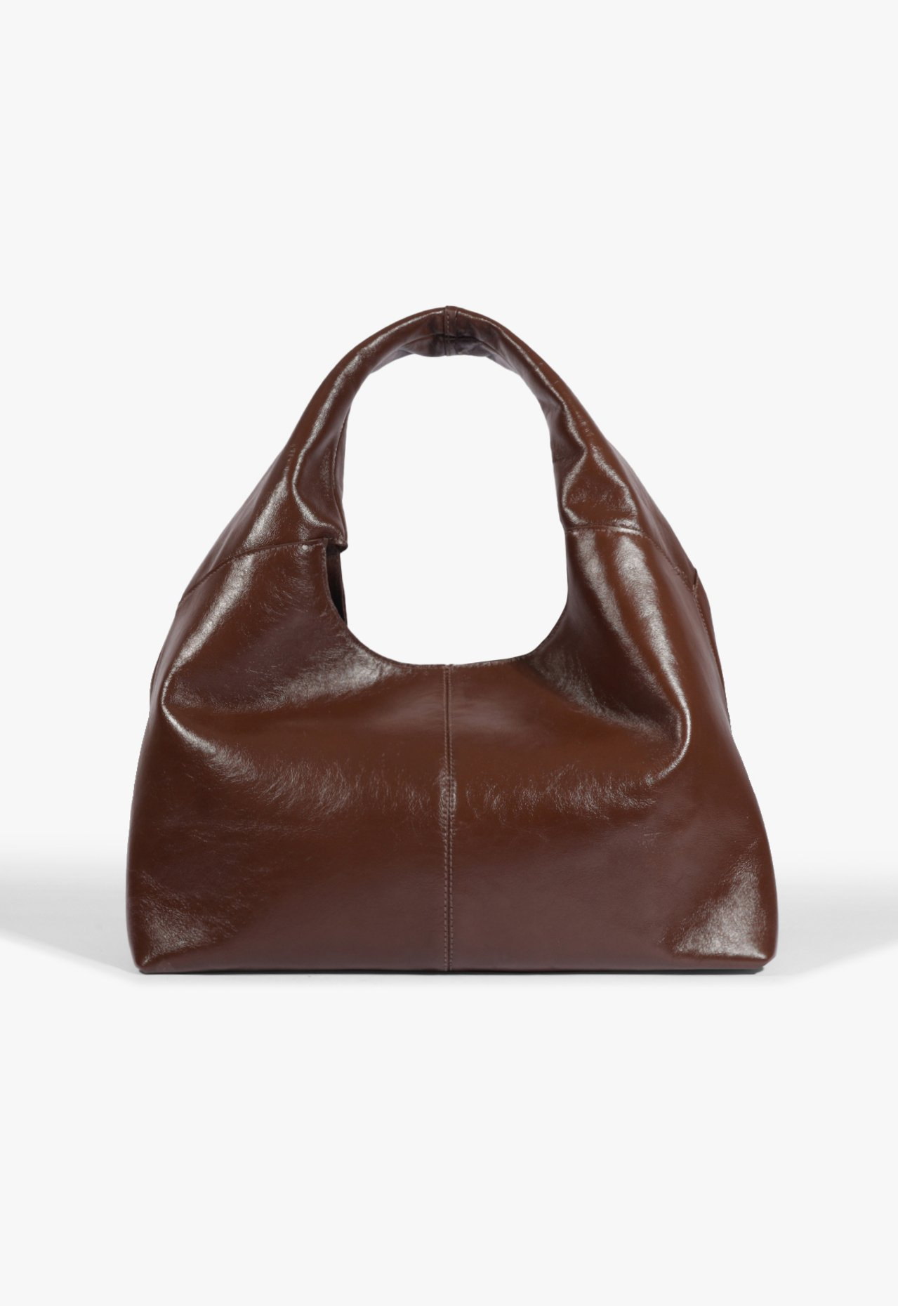 Bolsa de Ombro Média Couro Marrom | ZZ MALL
