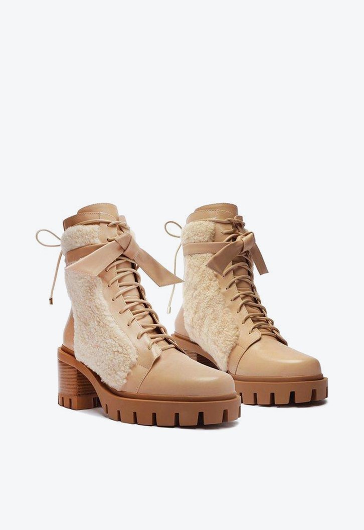 Shearling Clarita Combat Nude