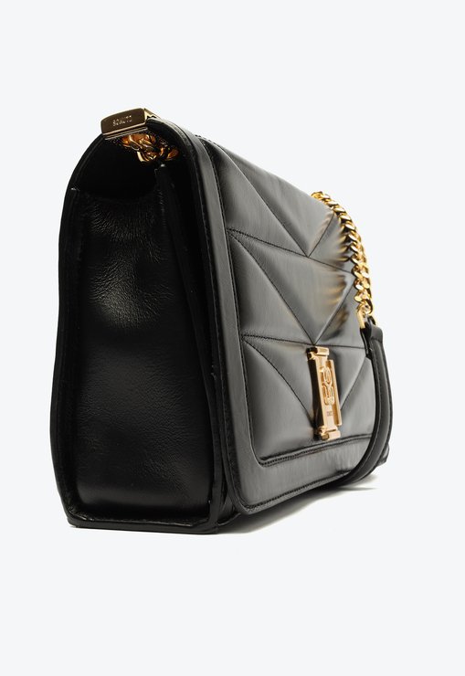 Bolsa Tiracolo Média Audrey Couro Preta