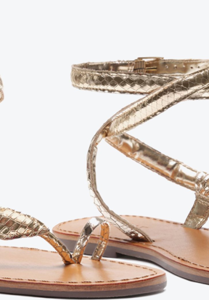 [PRE ORDER] DOURADA SCHUTZ SANDÁLIA RASTEIRA DE TIRA