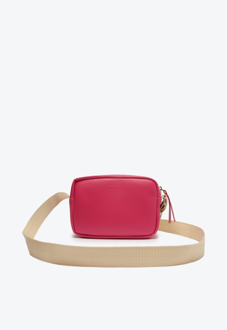 Bolsa Crossbody Rosa Anacapri Alça Gorgurão Pequena