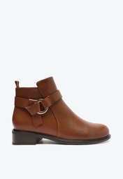 Bota Marrom Anacapri Cano Baixo Metal