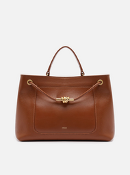 Bolsa Tote Marrom Couro Helena Grande Nó
