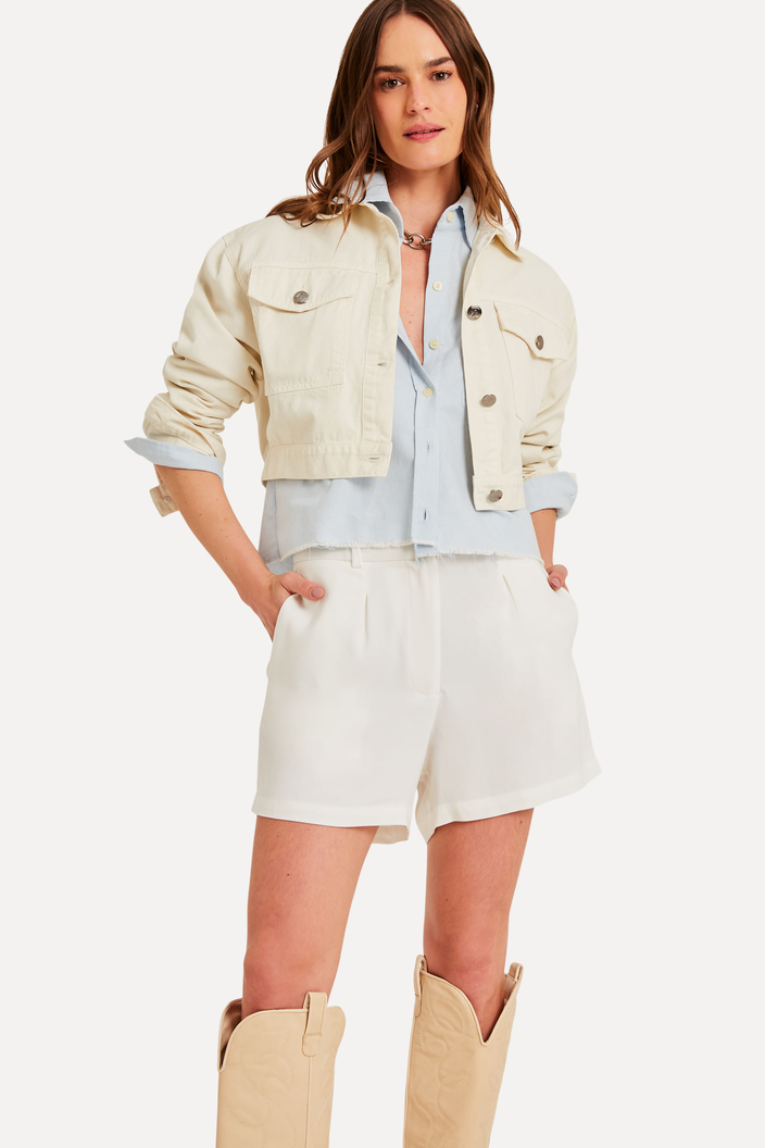 SHORT OFF-WHITE RESERVA ALFAIATARIA TATA