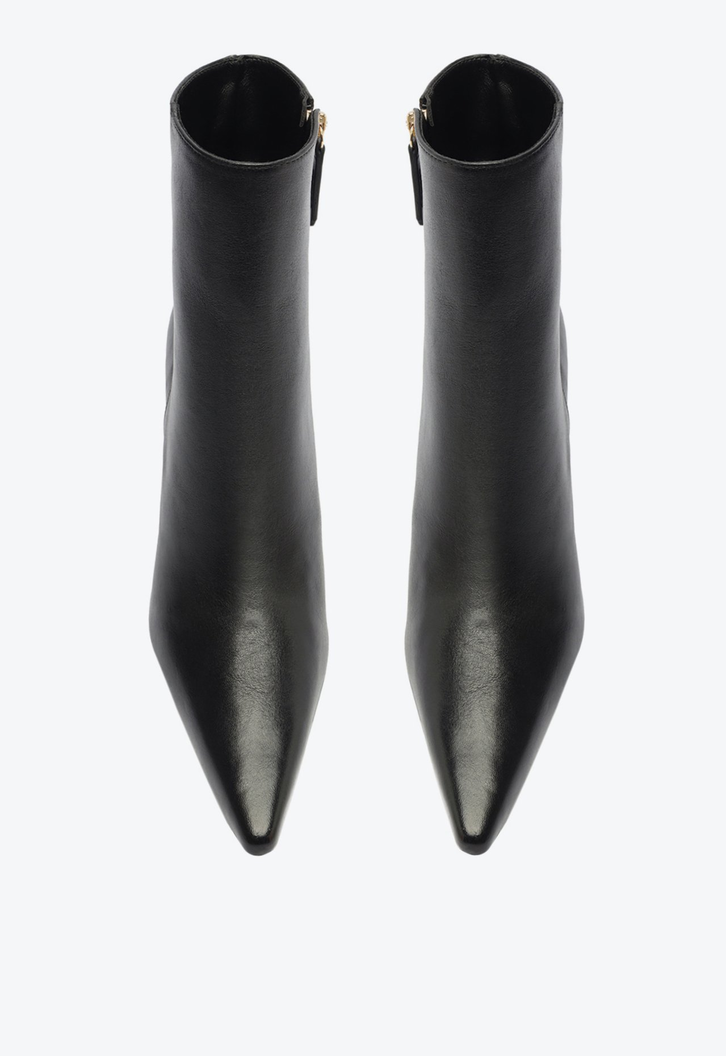 Bota Raffaela Stiletto Couro Preta