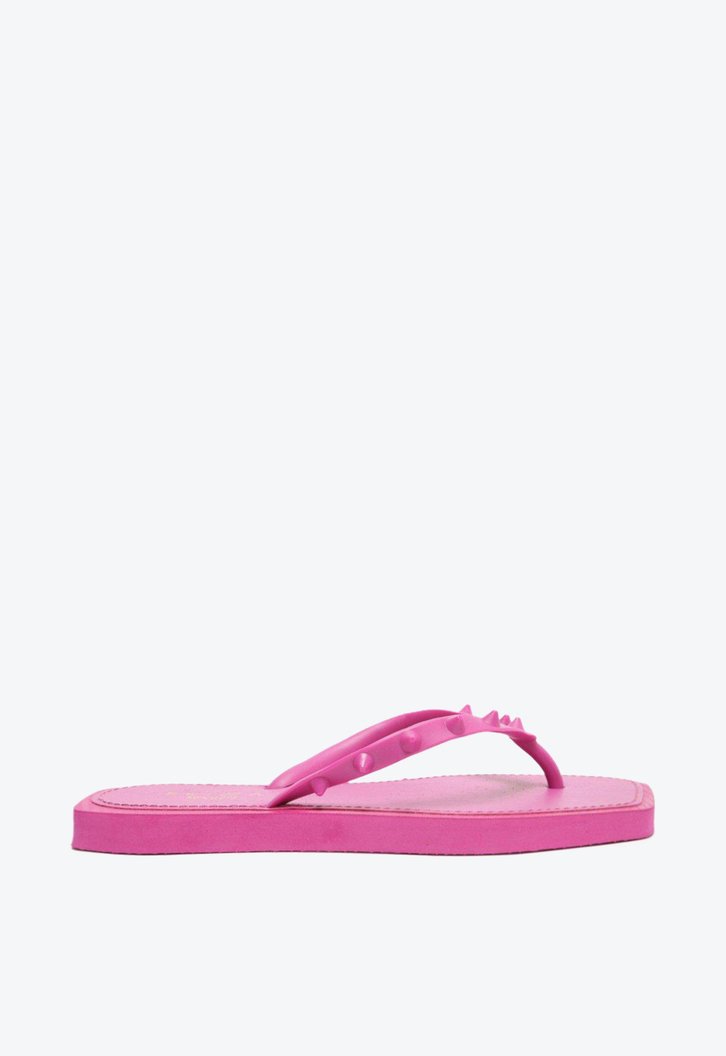 Chinelo De Dedo Roxo Brizza Bico Quadrado Rock