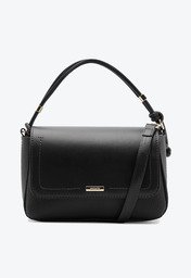 Bolsa Tiracolo Preta Anacapri Baguete Média Nó