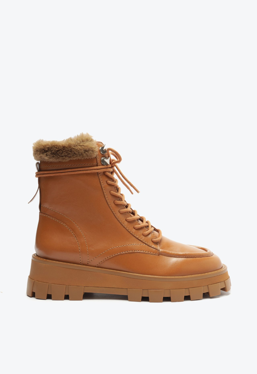 Bota Couro Pelo Marrom