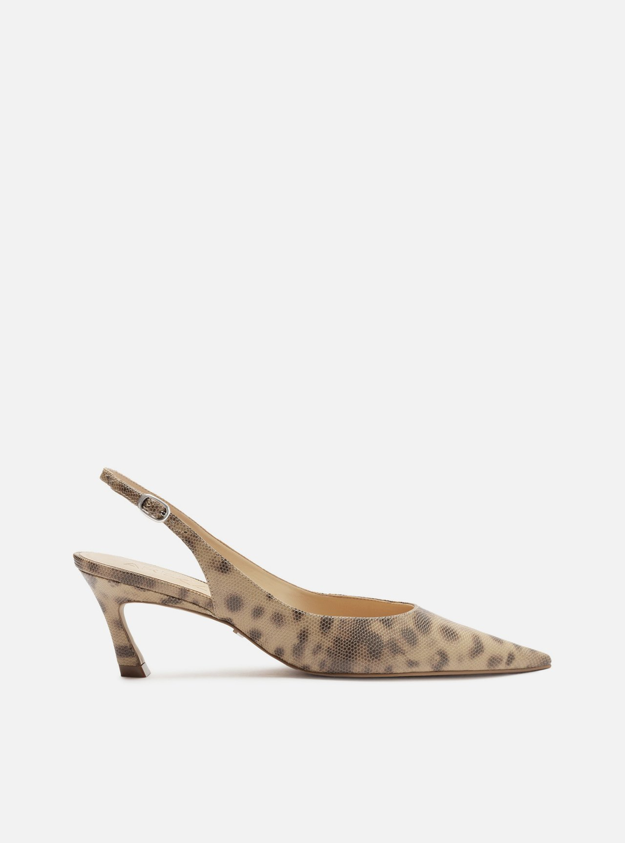 Scarpin Animal Print Arezzo Salto Baixo Slingback Esther
