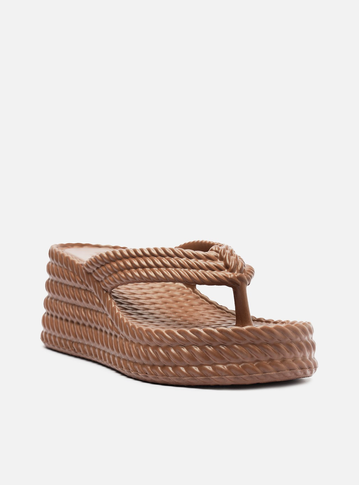 Sandália Marrom Coffee Flatform Marrocos Sun