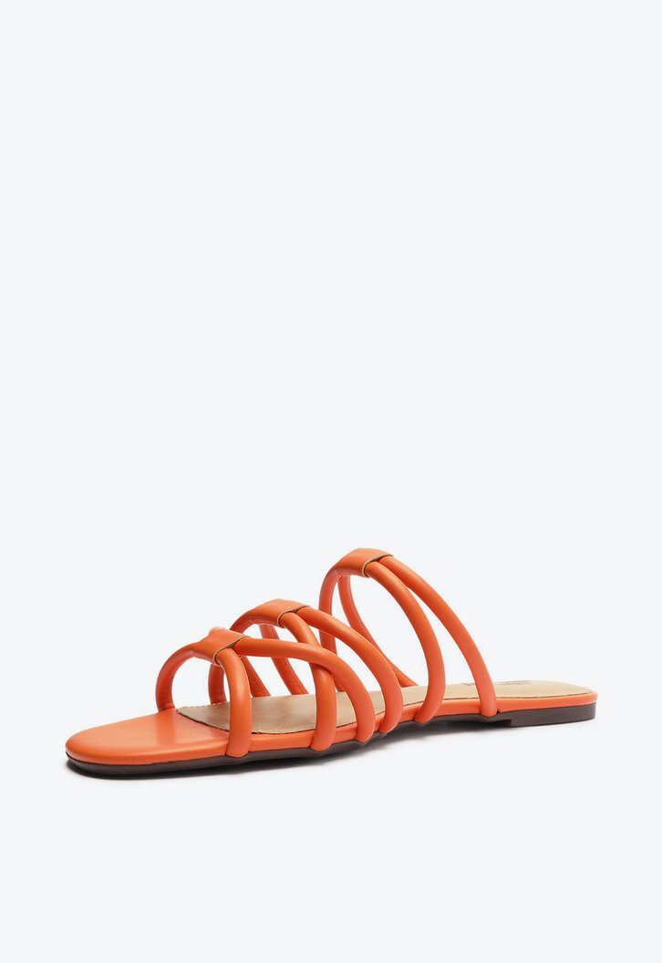 Rasteira Laranja Anacapri Deserto Tiras Flat