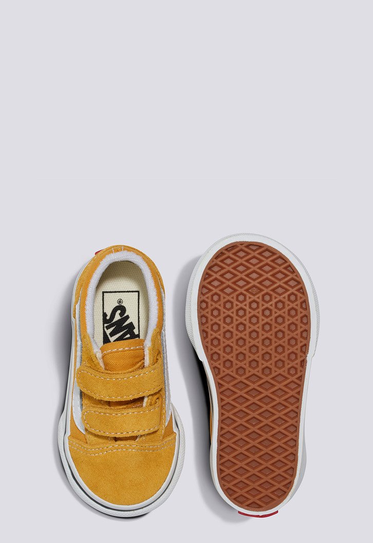 Tênis Old Skool V Infantil Checkerboard Golden Glow