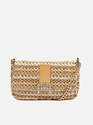 Bolsa Tiracolo Bege Arezzo Tramada Gisele Pequena