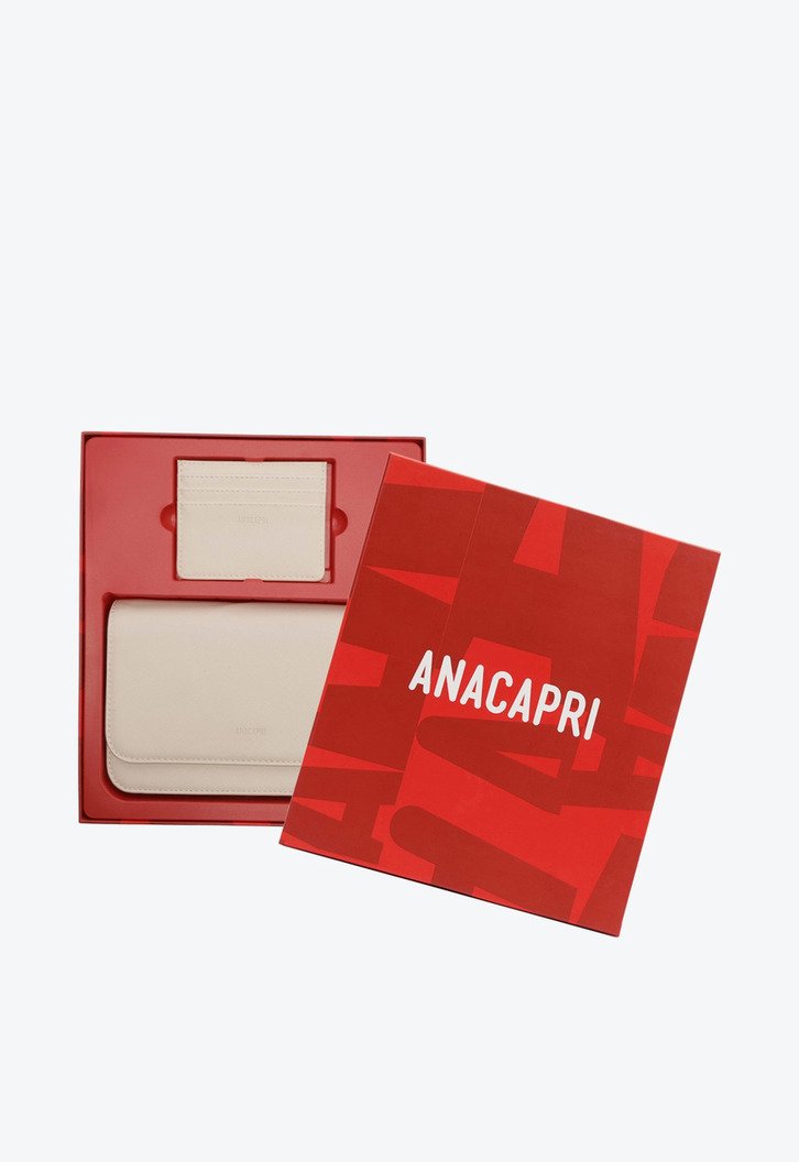 Kit de Bolsa Tiracolo Média e Porta Cartão Branco